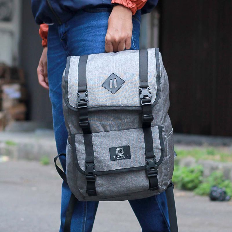 Tas Ransel Punggung Pria Kanvas Session Goeway Backpack Vintage Traveling Canvas Premium Original