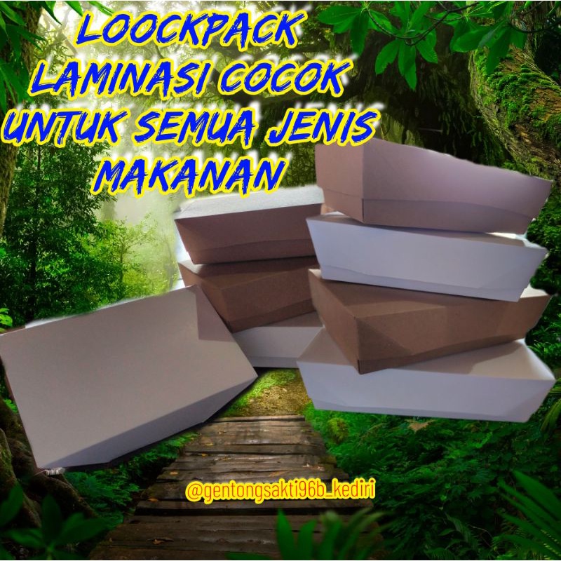

Loockpack Laminasi / Box Kertas Ukuran L, M Cokelat dan Putih