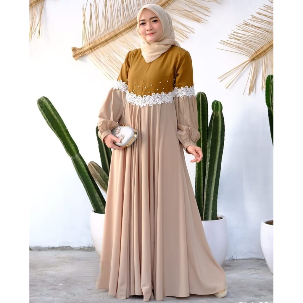 Grosir Baju Gamis Muslim Murah Clarissa Dress Wanita