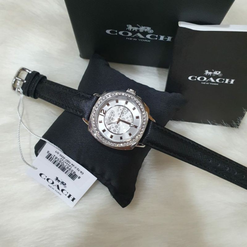JAM TANGAN PRIA WANITA | RANTAI | KULIT | KARET | MURAH | WANITA COACH BODI SILVER RING PERMATA