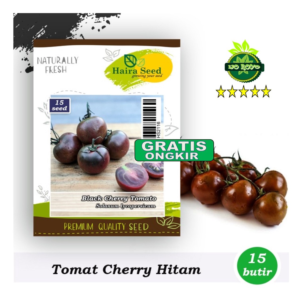 Benih Bibit Tomat Black Cherry Haira Seed