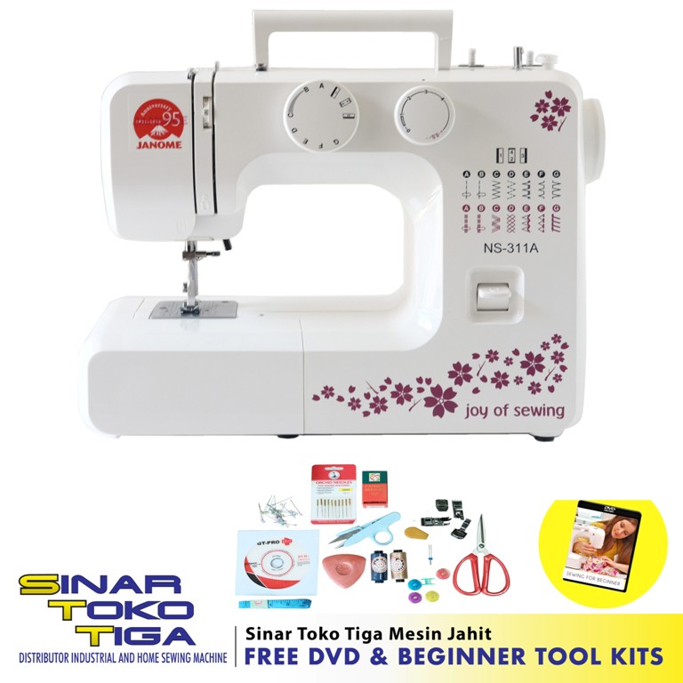 Janome NS311A Mesin Jahit Serbaguna Portabel NS 311 A / 311A