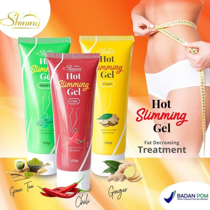 SHINING HOT SLIMMING GEL PELANGSING TUBUH PENGHILANG LEMAK DAN SELULIT(