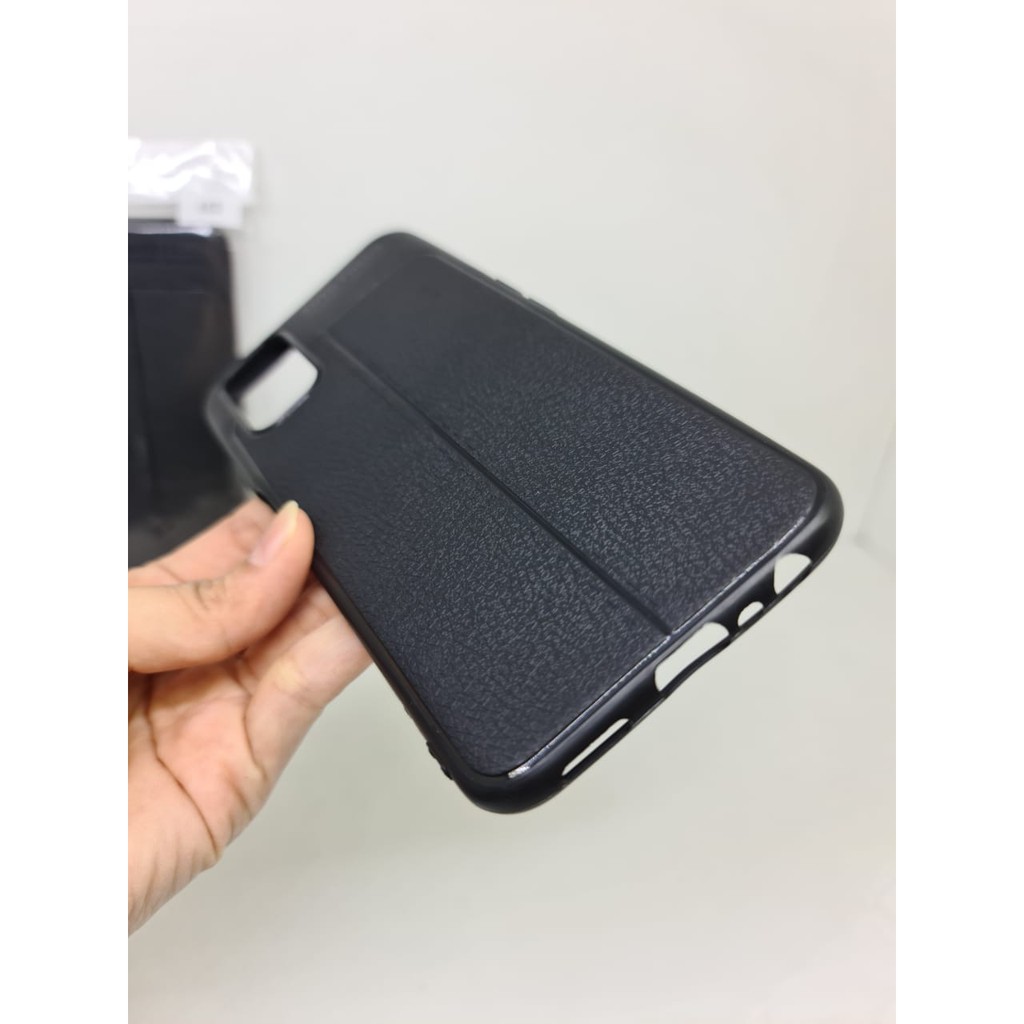 Auto Fokus Oppo A52 CPH2061 6.5 inchi Leather Soft Case Oppo A92 AUTOFOCUS Motif Kulit Jeruk