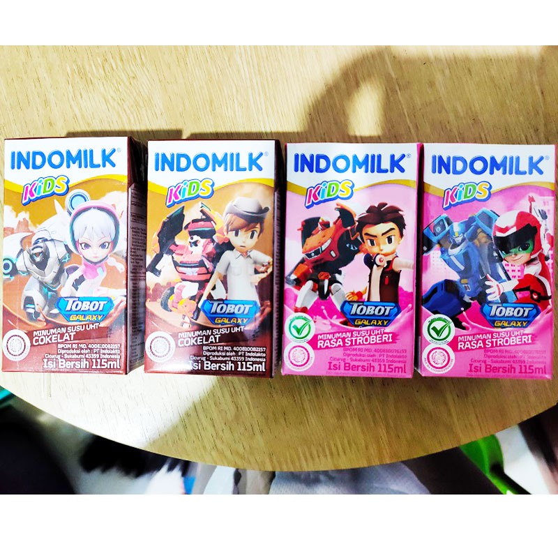 

INDOMILK UHT KID 115 ML COKELAT | INDOMILK UHT KID 115 ML STROBERI