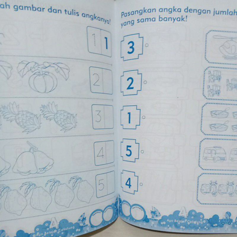 Buku Ayo Belajar Calistung Membaca Menulis Menghitung