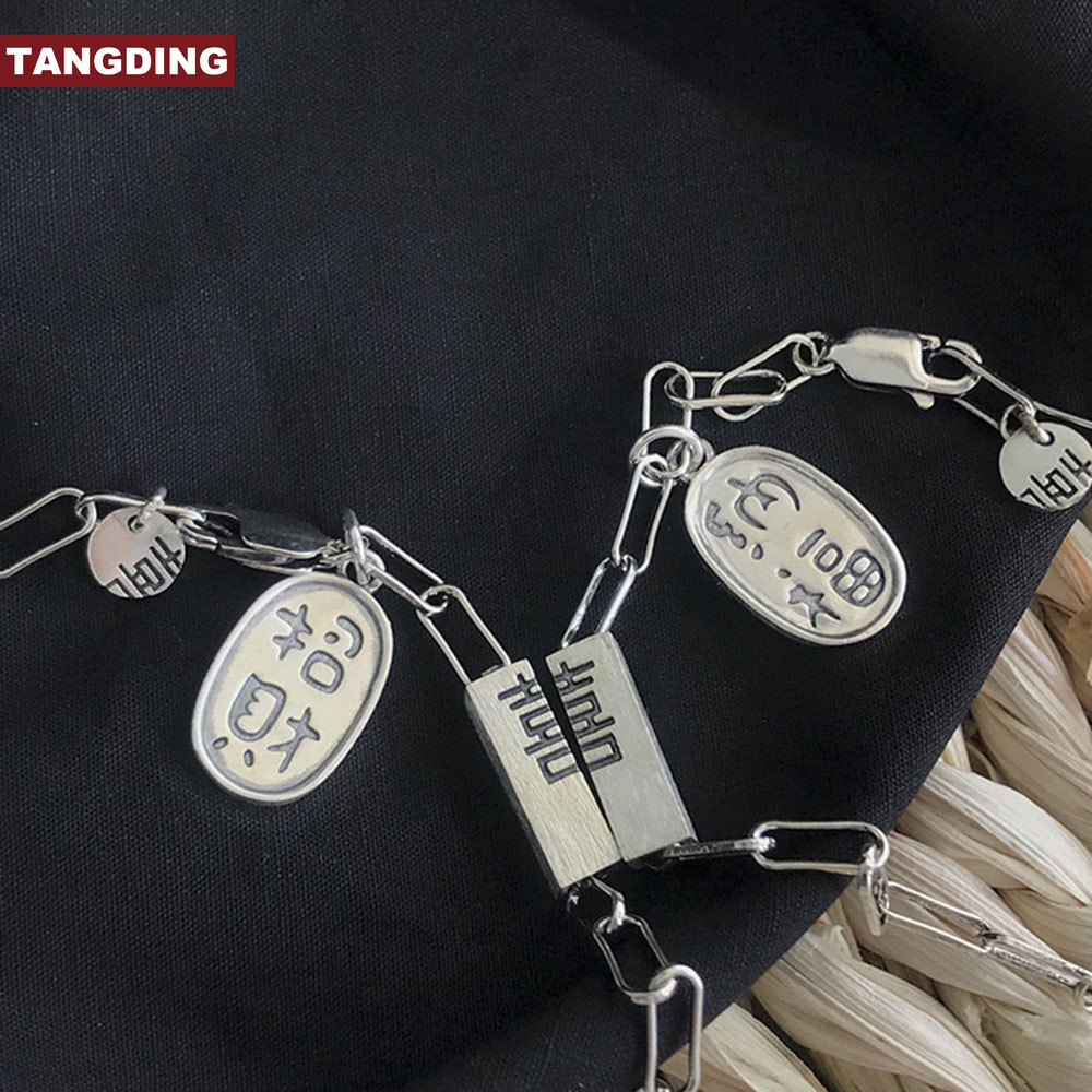 【COD Tangding】2pcs/pair Happy Words Design Simple Personality Student Celebrity Lovers Bracelet