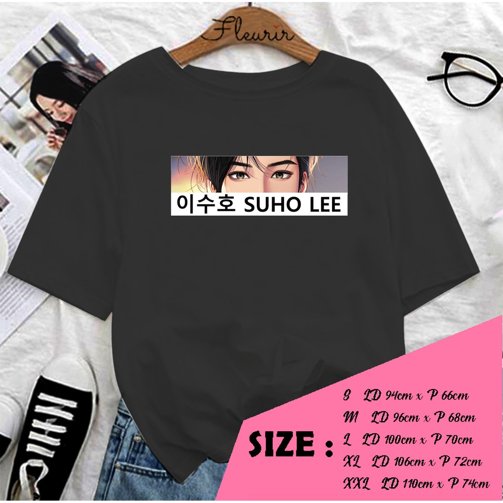 FLEURIR - SUHO EYES KAOS OVERSIZE KATUN KAOS WANITA DEWASA TUMBLR TEE UNISEX JUMBO