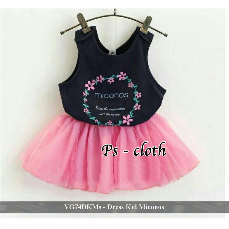 dress anak murah - baju anak berkualitas - dress pesta -VG74DKMs - Dress kid miconos  fit 3-5 tahun