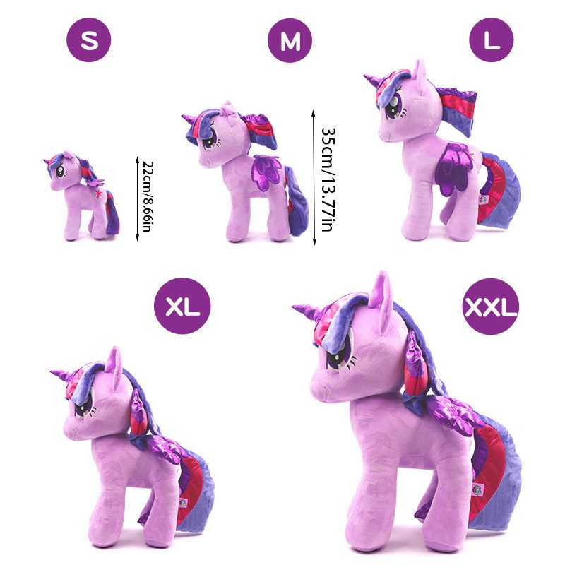 35cm Mainan My Little Pony Plush Toy Boneka Twilight Sparkle Pinkie Pie Stuffed Dolls Kid Girl Gift