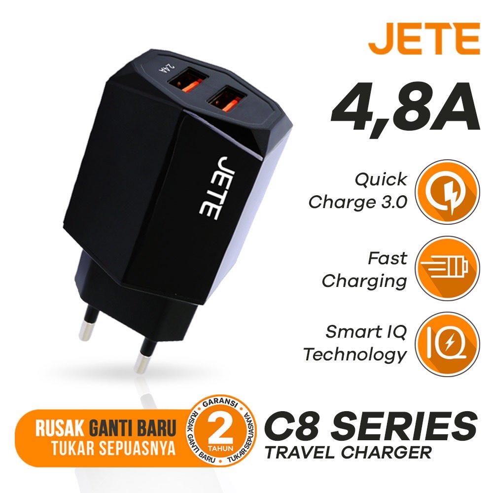 TRAVEL CHARGER JETE C8 4.8A - ORIGINAL JETE