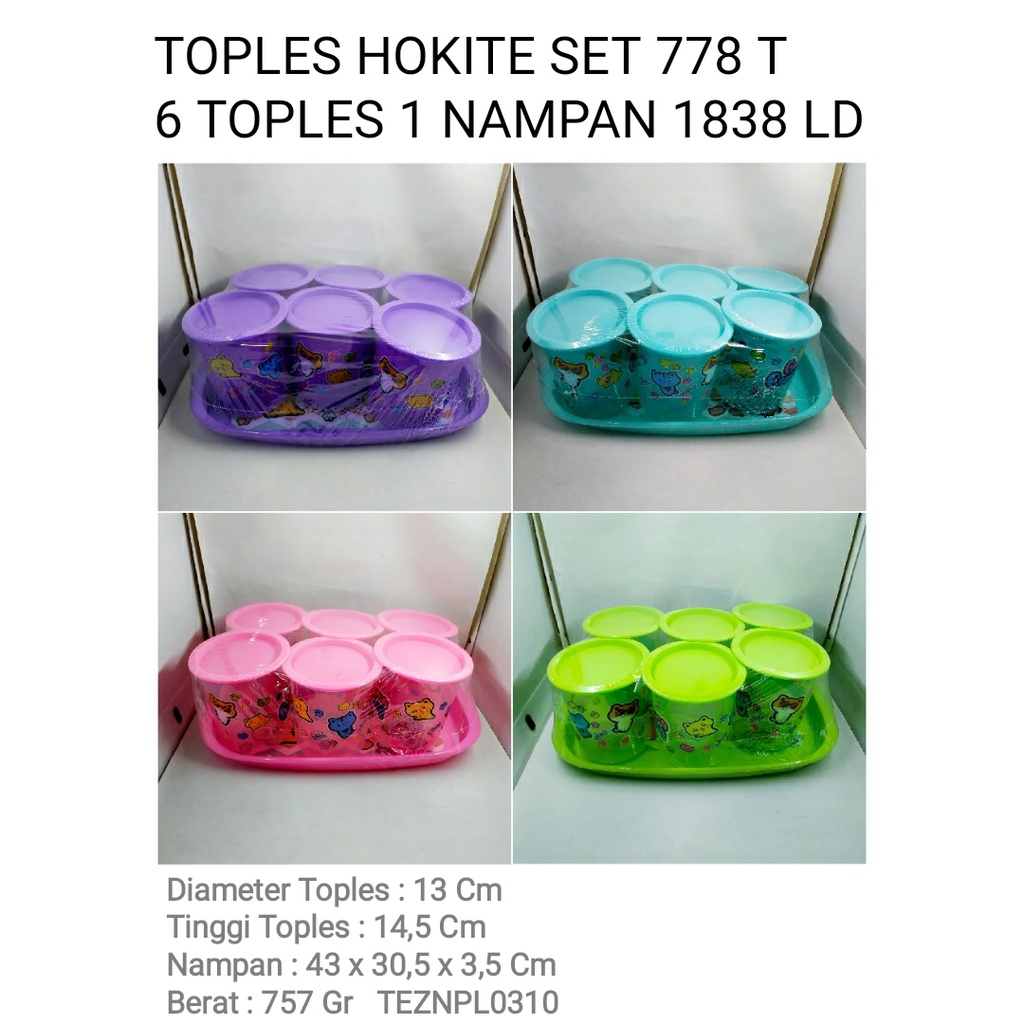 TOPLES HOKITE SET 778T 1838 LD ( 6 TOPLES DAN 1 NAMPAN ) TEZNPL0310