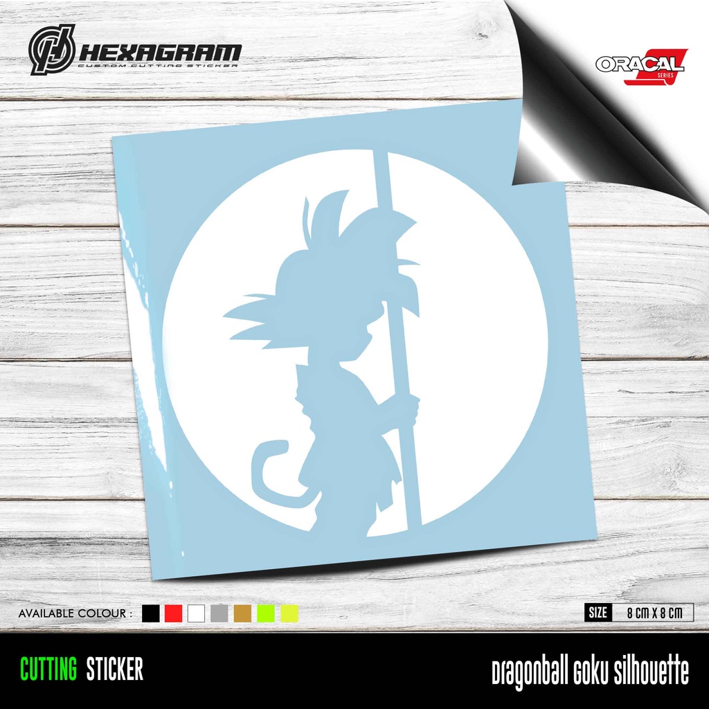 Cutting Sticker Dragonball Goku Silhouette | Stiker Cutting Dragonball Goku Silhouette  | Goku