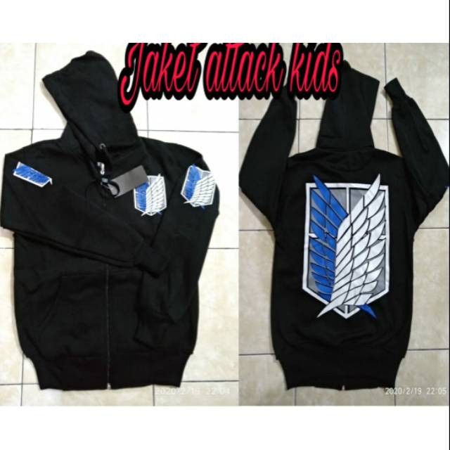 Jaket anak anime attack on titan SNK zipper