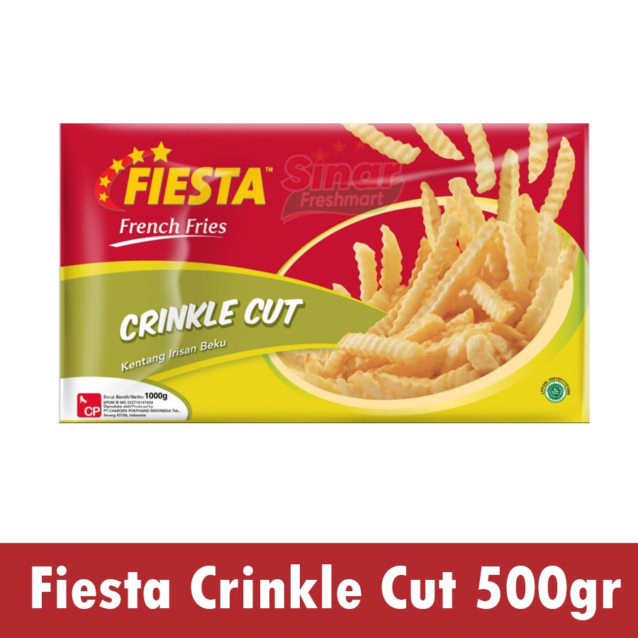 

[SINAR.FRESHMART] FIESTA CRINKLE CUT FRENCH FRIES / KENTANG GORENG [500gr]