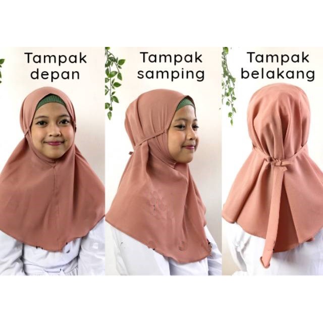 Hijab Tasya Bergo Anak Bergo Maryam Anak / Jilbab Anak Bergo Wolfis Size M Usia 3-7 Tahun Termurah