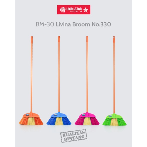 SAPU LANTAI - LIVINA BROOM LION STAR / SAPU GAGANG TINGGI / SAPU TONGKAT KUAT