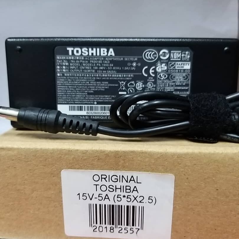 Adaptor Charger Laptop ORIGINAL Toshiba A100 A200 A300 M100 15V 5A 75W