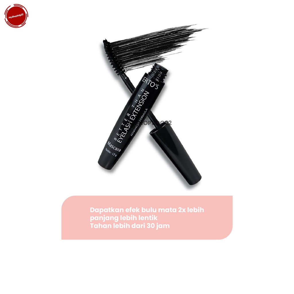 Ertos Better Than Eyelash Extention 12g Perlengkapan Kecantikan Make Up Mata By Myshopbdg22