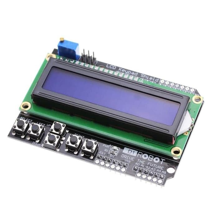 LCD 1602 &amp; Keypad Shield Module White On Blue Compatible for Arduino