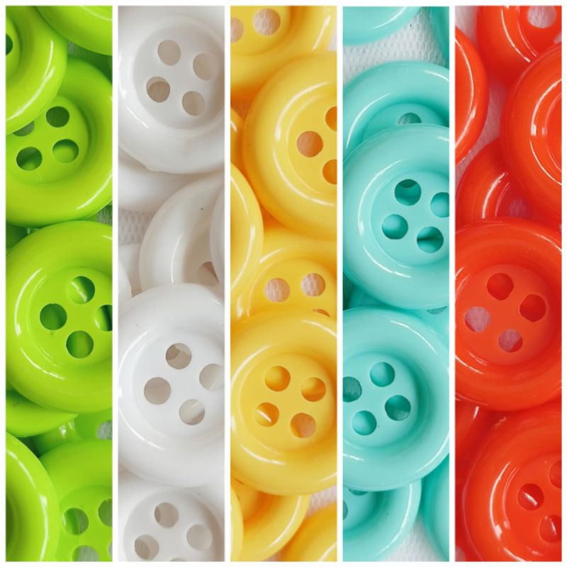 Kancing Hias Plastik 2.5cm ( 10 biji )