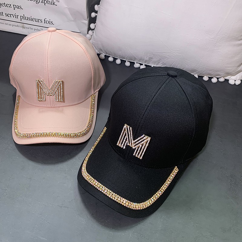 NEXTSTOP-076 Topi Baseball Mode Wanita Berlian Buatan Fashion Tip bebek