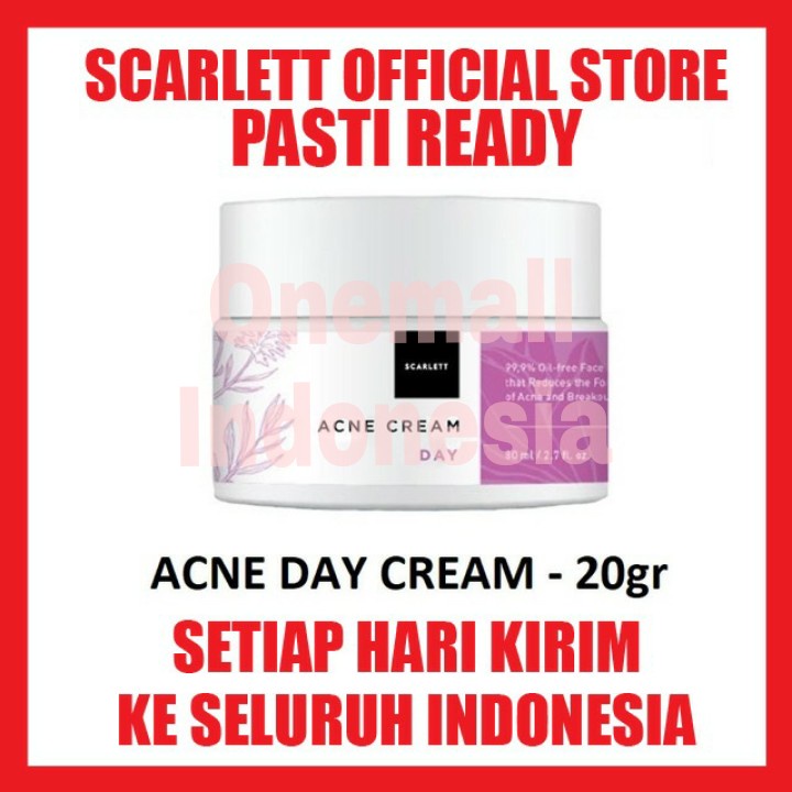 SCARLETT Whitening ACNE DAY CREAM ORIGINAL Krim Siang Kulit Wajah Skin