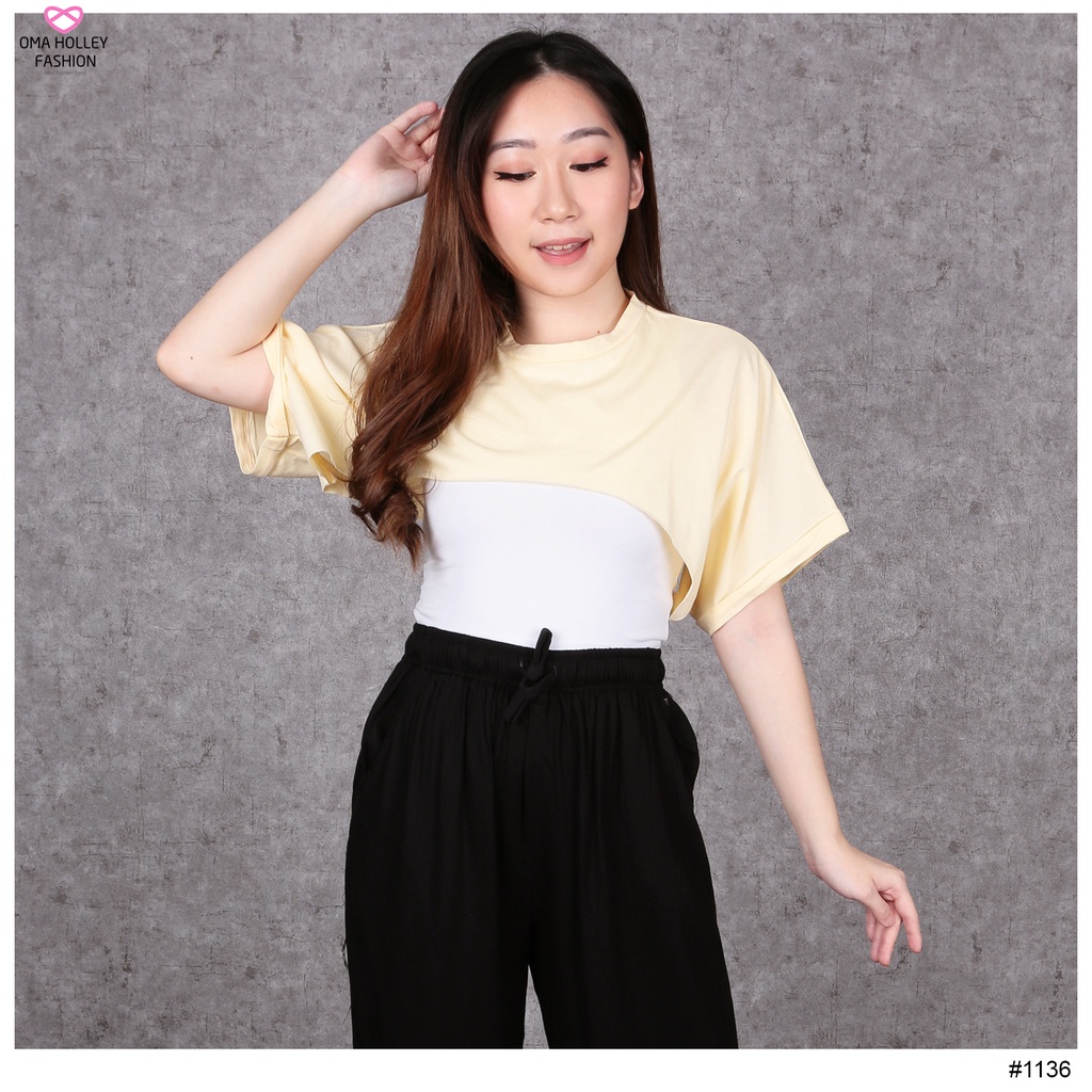 (COD)OH Fashion Sunny tee Korean Crop Top (Berska) #1136