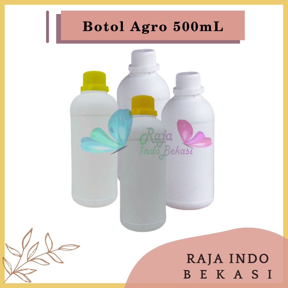 Botol Agro 500ml Botol 500ml Botol HDPE 500ml Dof Botol Kimia Pupuk Bulet Minyak Kapsul Pil Botol Plastik Mini Serbaguna