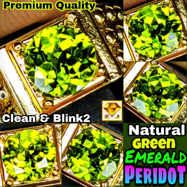NATURAL GREEN EMERALD PERIDOT MEMO Bkn Zamrud Colombia Blue Yellow Topaz