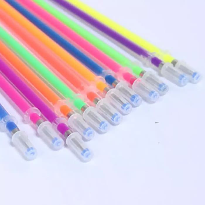 60pc Refill Pulpen Gel Ink 1.0mm BallPoint Graffiti Fluorescent -RPG01