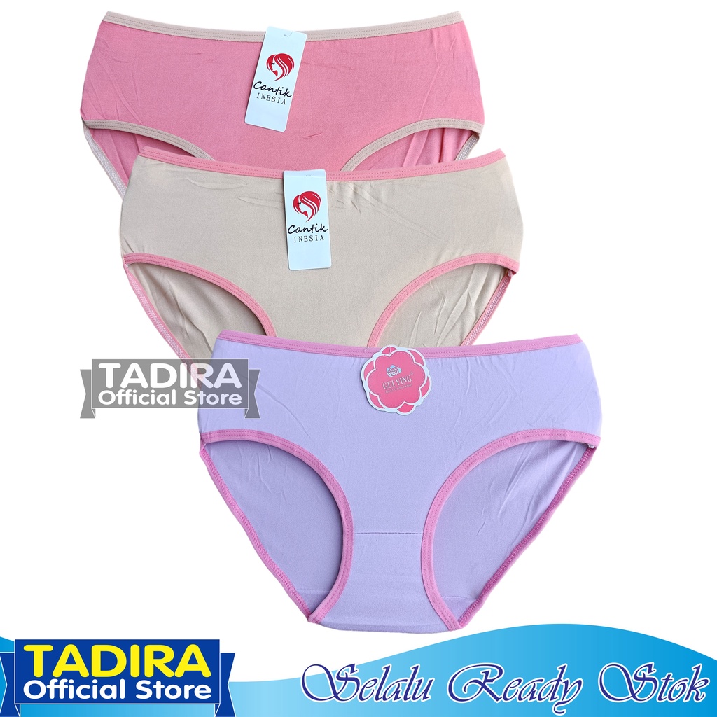 4 Pcs CD Remaja Anak Perempuan Murah Motif Polos Bahan Soft SD SMP Multiwarna TADIRA Store