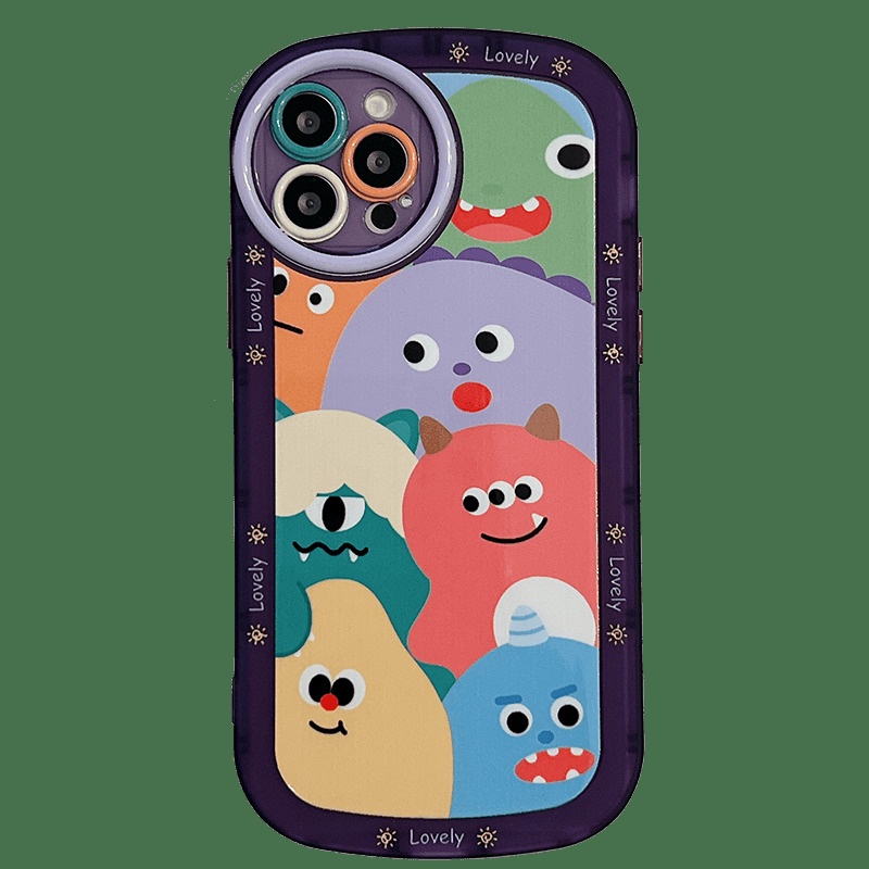 Colorful little monster phone case for iPhone 12 13 11 Pro Max X Xs Max Xr gcdd