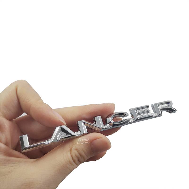 1x ABS Chrome LANCER Logo Mobil Auto Rear Trunk Emblem Stiker Badge Decal Untuk MITSUBISHI LANCER