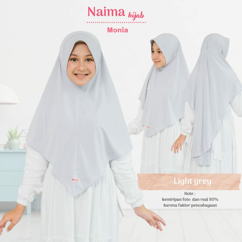 Naima Hijab by Monia Hijab Kids size MLXL | Hijab Syari Terbaru | Jilbab Syari