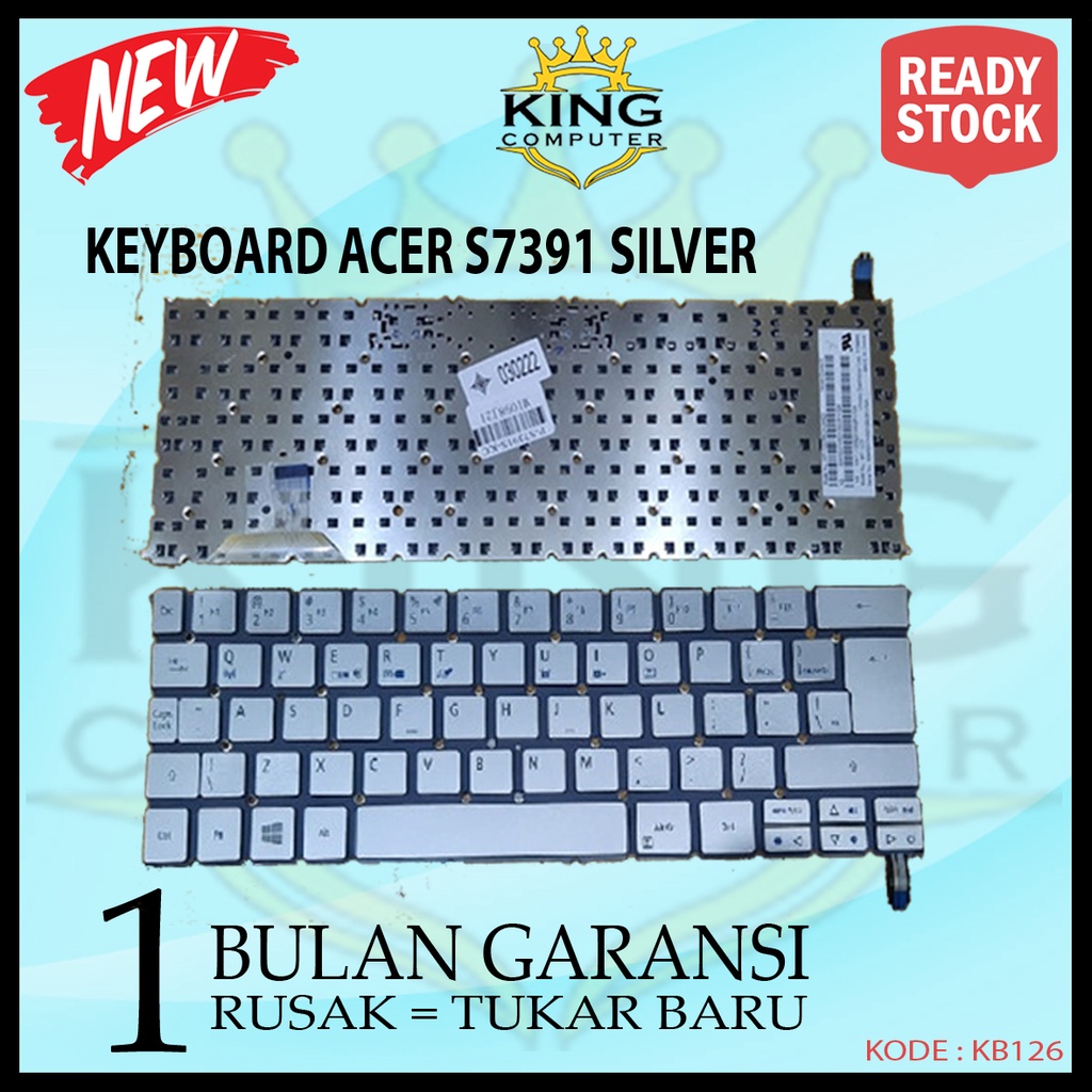 Keyboard Acer Ultrabook Aspire S7-391 AP12F3J Silver