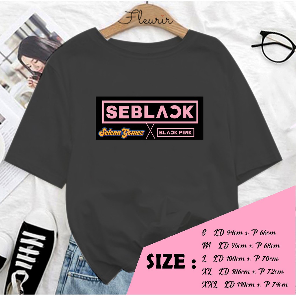 FLEURIR - KAOS KPOP SELENA GOMEZ X LOGO WANITA DEWASA LENGAN PENDEK TUMBLR TEE UNISEX