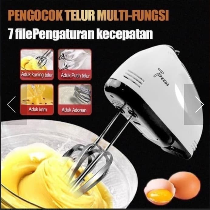 Hand Mixer Lesindo MIX-666 Pengocok Telor Kue Super Hand Mixer 7 Speed