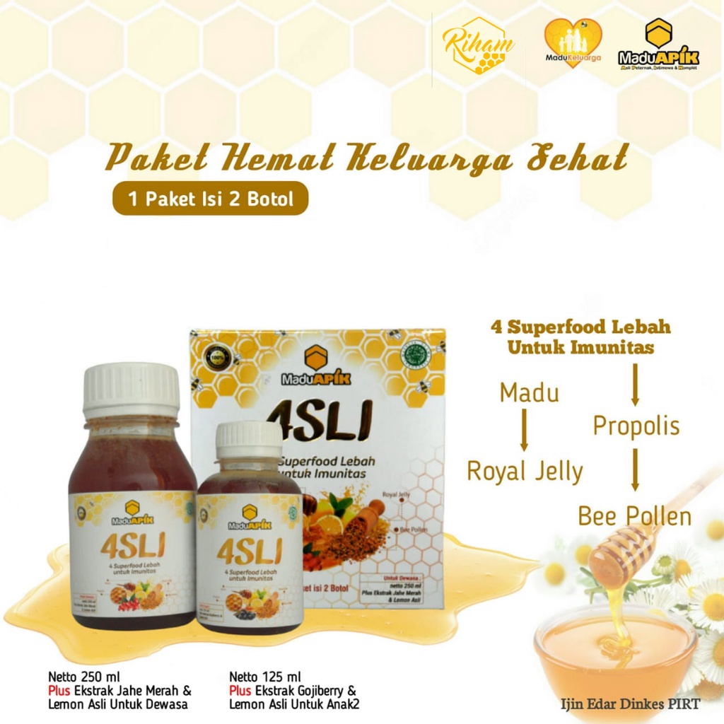 

Madu Apik 4 SLI Superfood 250ml & 125ml