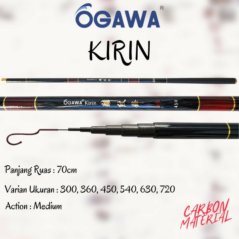 JORAN TEGEK OGAWA KIRIN 300,360,450 ,540 630 CARBON RINGAN DAPAT BONUS
