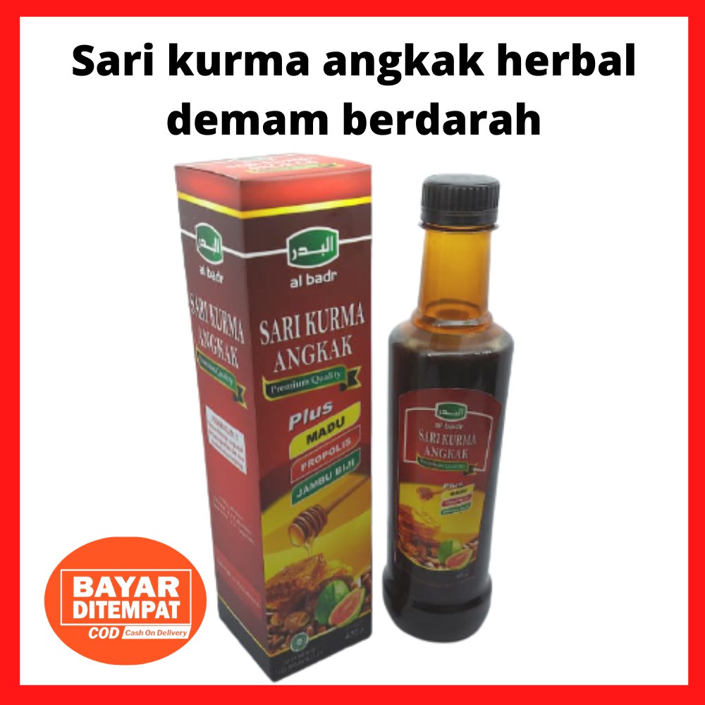 

Extra Sari Kurma Angkak Plus Madu Propolis Jambu Biji Untuk DBD Dan Menaikkan Trombosit Menambah Setamina Daya Tahan Tubuh merk Al badr 470gram