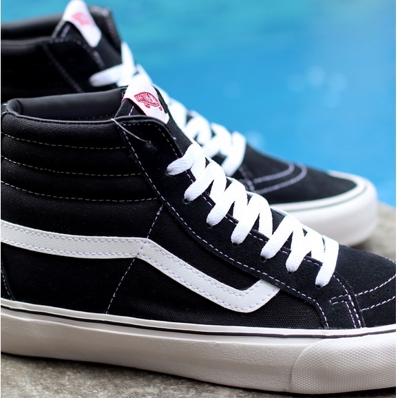 SK8 HIGH BLAK WHITE SEPATU KETS TERLARIS