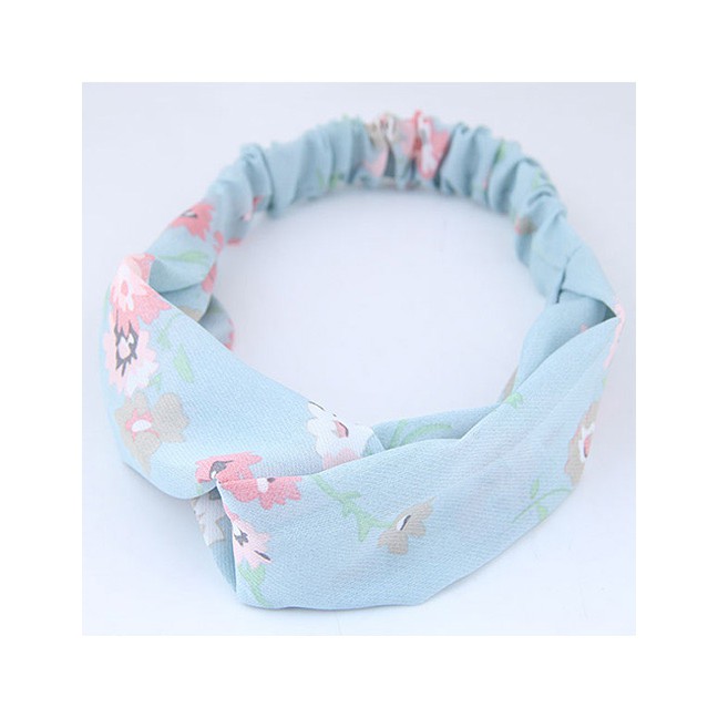 LRC Bando Sweet Flowers Pattern Decorated Wide Hair