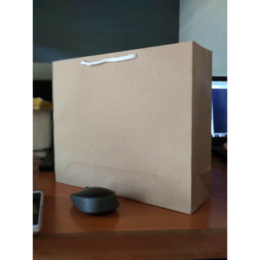 

paperbag craft coklat polos uk 30 x 10 x 25
