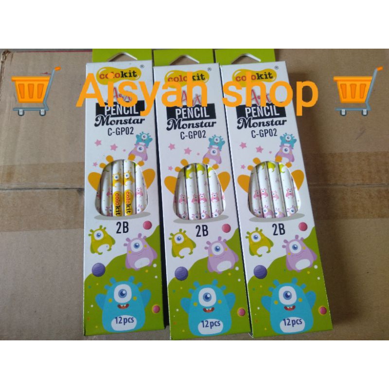 

Pensil 2B flex office Monster [PACK]✓