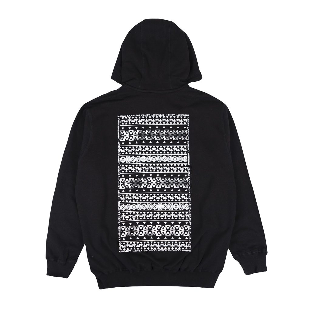 Kaway Sweater Pullover Hoodie CIRCLE KALA ZIP BLACK