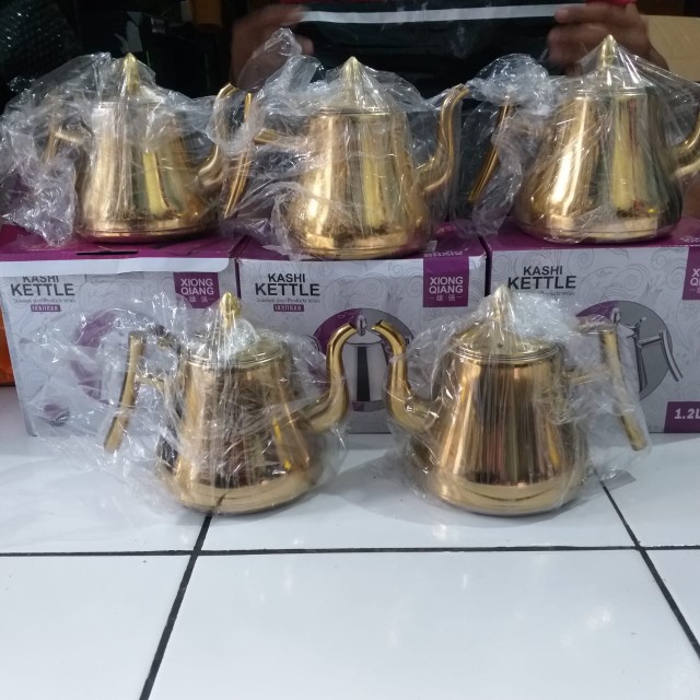 Teko Classy Kettle  Teko Teh Dan Kopi Stainless Steel Golden Horse