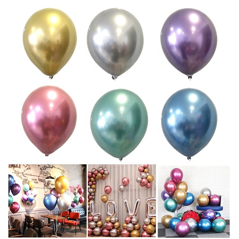 Balon Latex / Lateks Chrome Size 5 inch SATUAN