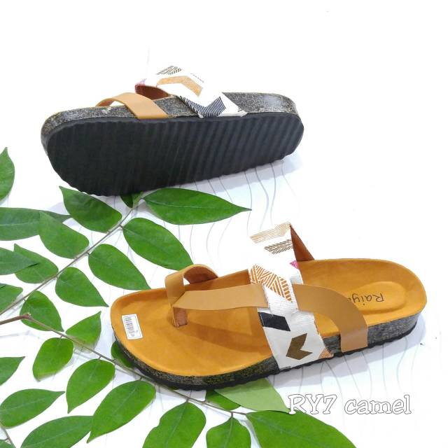 Borneo Sendal Wanita Sandal Birken Motif Tribal by Xavyera kode ry7