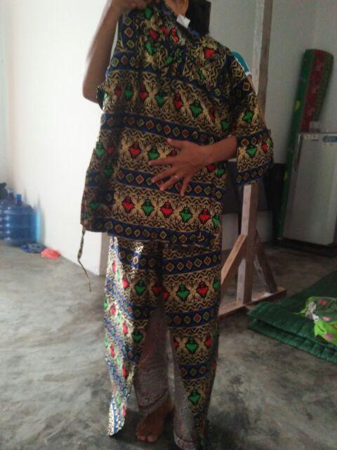 Couple Batik Prada Emas Bagan Api Size M, L, Xl, Xxl